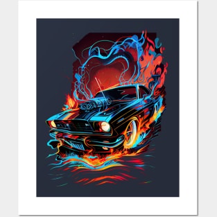 Dodge Charger Daytona - Psychedelic Volcanic Race Posters and Art